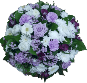 Coussin rond 50 cm -Mauve