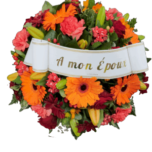 Coussin rond 50 cm - orange